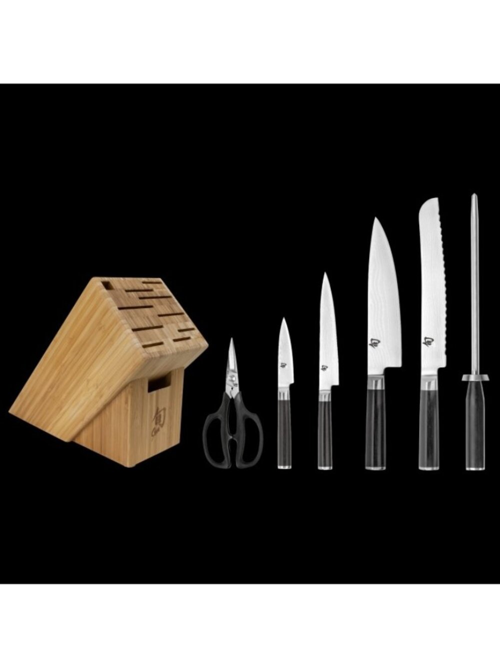 NWB Shun Cutlery Classic 7 PCS Essential Block Set